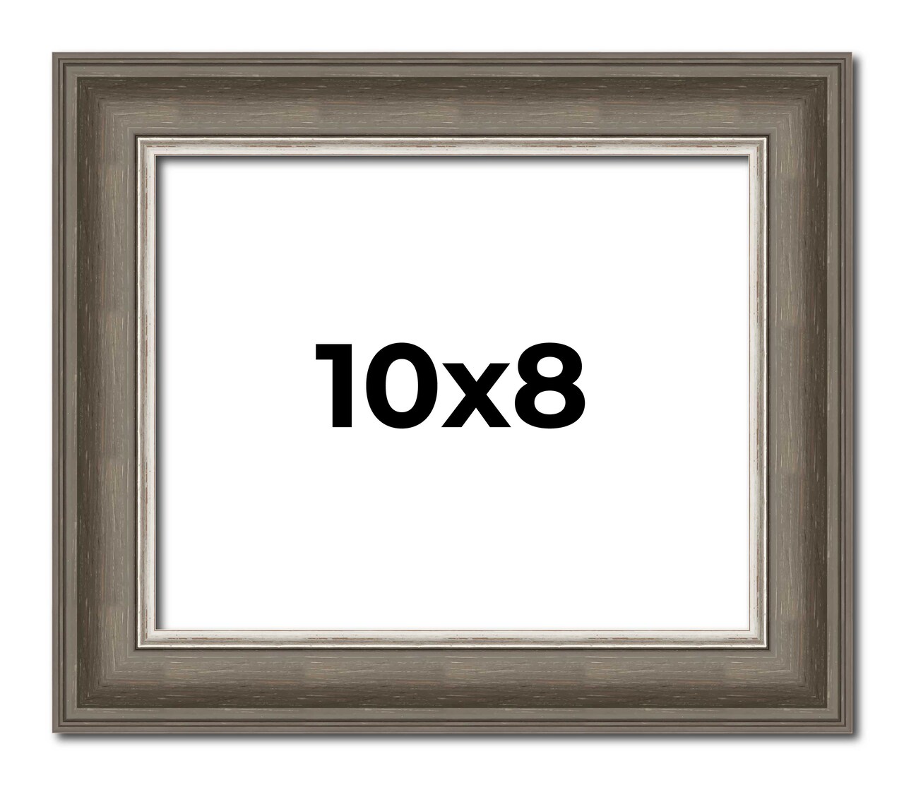Photo Size Weathered Black Picture Frame - UV Acrylic, Foam Board Backing, Hanging Hardware